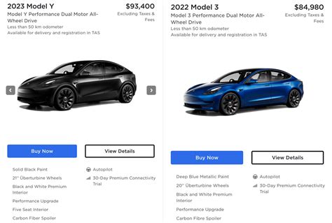 tesla model y inventory australia